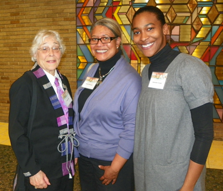 Jamie Fish, British Consul Sandra Morgan and Gabrielle Gueye