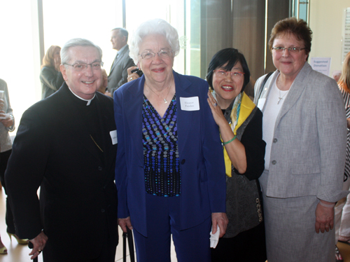 Bishop Pilla, Eleanor Fanslau, Margaret Wong and Sister Diana Stano