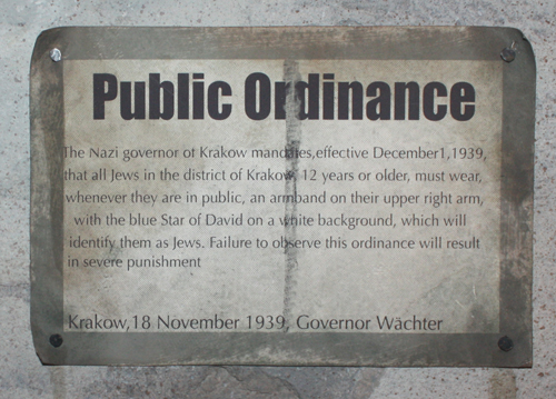 Krakow Public Ordinance at Maltz exhibit