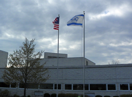 Flags of US and Israel