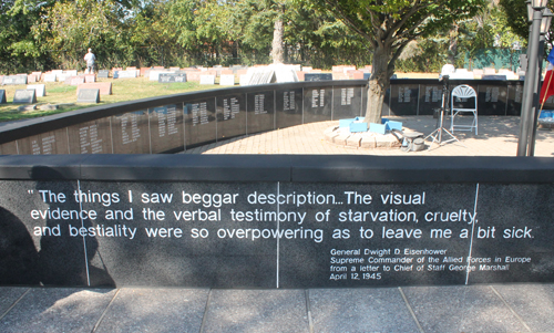 Dwight Eisenhower quote on Memorial Wall at Zion Memorial Park