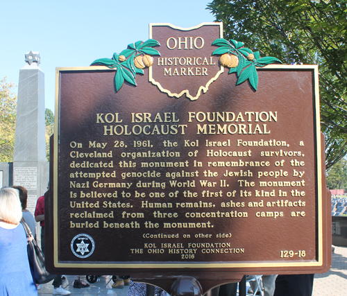 Ohio Historical Marker at Zion Memorial Park - Side 1