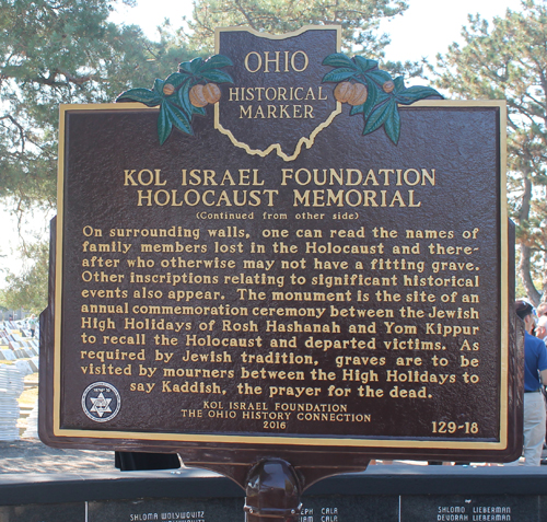 Ohio Historical Marker at Zion Memorial Park - Side 2