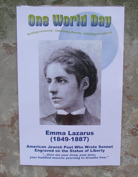 Emma Lazarus at Jewish Hebrew Cultural Garden in Cleveland Ohio (photos by Dan Hanson)