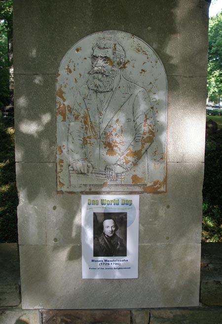 Moses Mendelssohn at Jewish Hebrew Cultural Garden in Cleveland Ohio (photos by Dan Hanson)