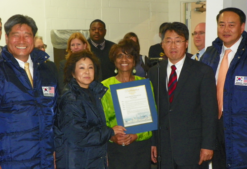 Korean American Association with proclamation from Cleveland Mayor