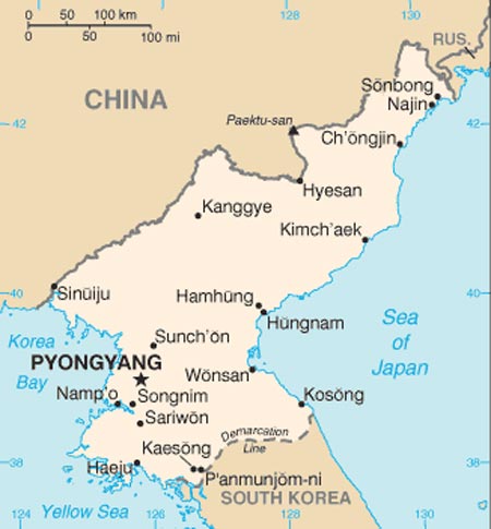 map of north korea at night. north korea map at night.