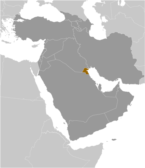 Map of Kuwait