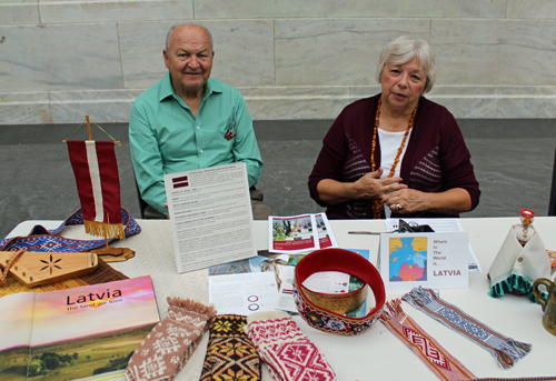 Jānis and Ilze Resnis at Latvia Table at Art Museum