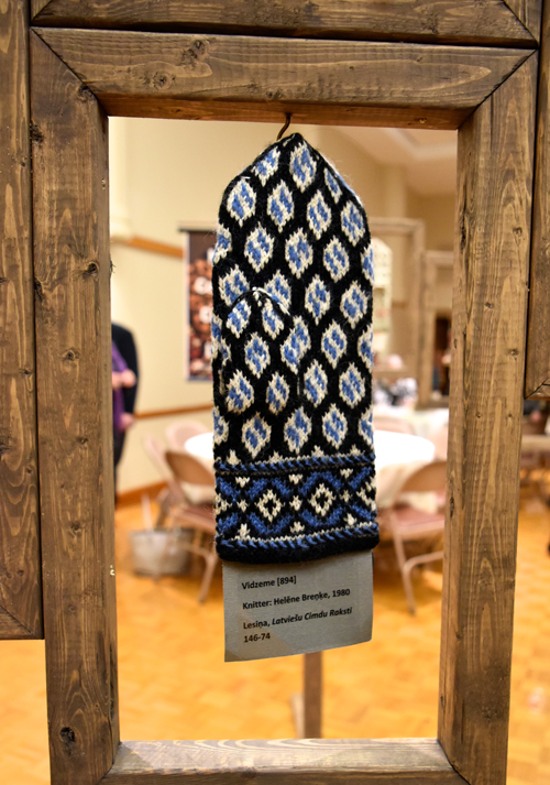 Latvian mittens from Cleveland area Latvians on display