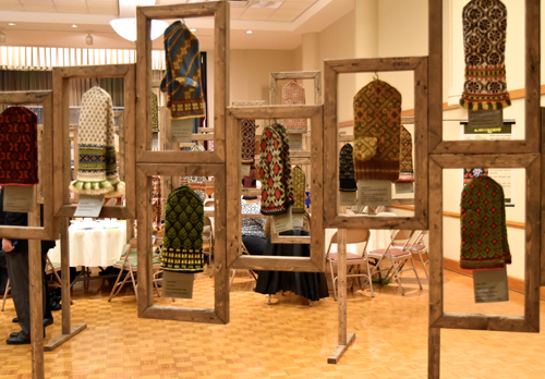 Latvian mittens from Cleveland area Latvians on display