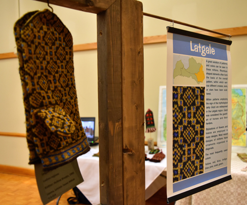 Latvian mittens from Cleveland area Latvians on display