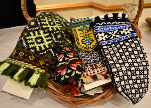 Latvian mittens from Cleveland area Latvians on display