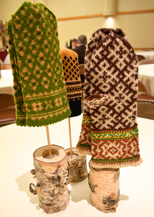 Latvian mittens from Cleveland area Latvians on display