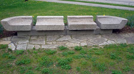 Latvian Cultural Garden in Cleveland - sign (photo by Dan Hanson)