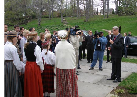 Latvian President Valdis Zatlers and wife Lilita