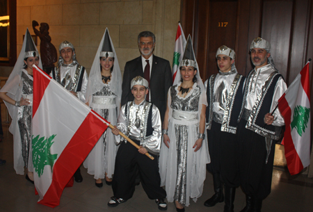 Ajyal Lebanese Dancers with Cleveland Mayor Frank Jackson