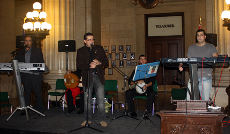 Tony Mikhael and Joe Estephan Band at the Lebanon Day celebration at Cleveland City Hall