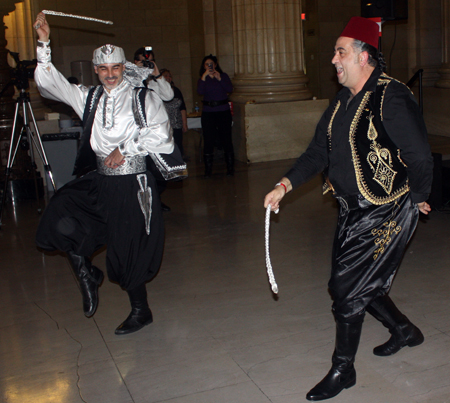 Dancing at at Lebanon Day celebration at Cleveland City Hall