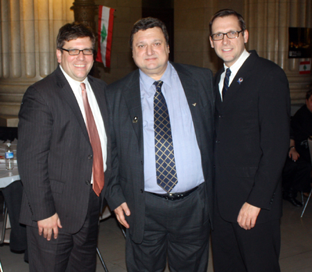 Councilman Joe Cimperman, Pierre Bejjani and Councilman Brian Cummins