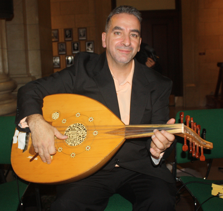 Lute Player from Tony Mikhael and Joe Estephan Band at the Lebanon Day celebration at Cleveland City Hall