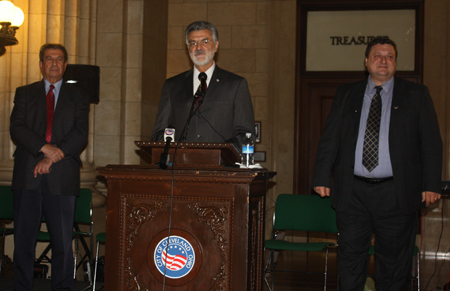 Abe Mina, Mayor Frank Jackson and Pierre Bejjani