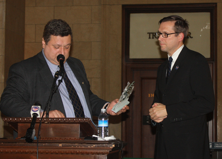 Pierre Bejjani and Councilman Brian Cummins