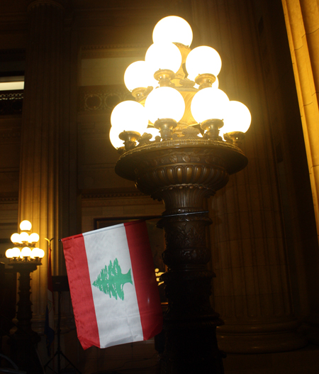 Lebanese Flag in Cleveland City Hall Rotunda