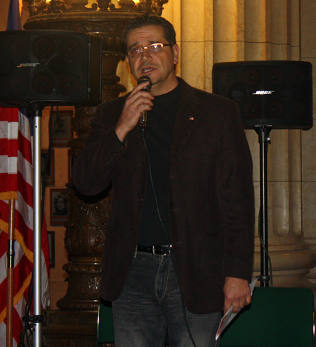 Tony Mikhael sang the National Anthem of Lebanon