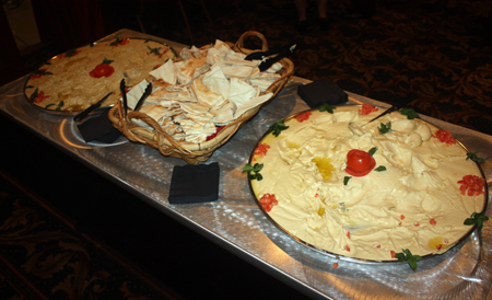 Yummy Lebanese appetizers from the Reception