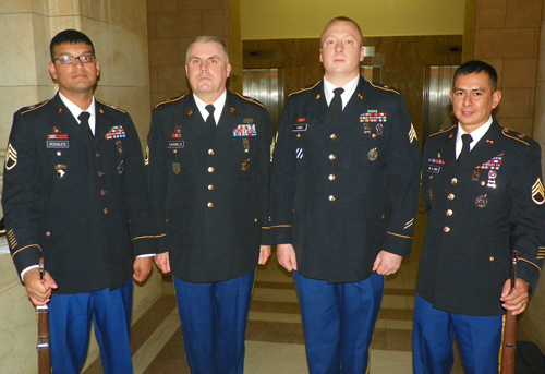 Staff Sergeant Rosales, Sergeant First Class Cassles, Sergeant Fisher and Staff Sergeant de La Cruz