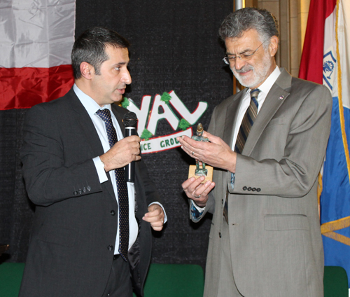 Consul General of Lebanon Bilal Kabalan and Cleveland Mayor Frank Jackson