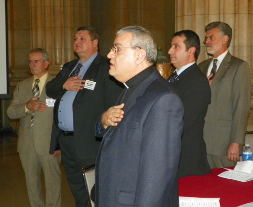 singing of the national anthems of the United States and Lebanon