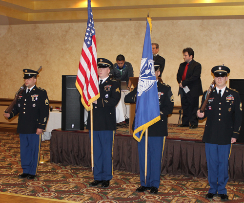 National anthem and color guard at CAMEO event