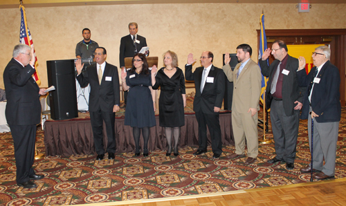 Judge Robert C. McClelland, Cuyahoga County Common Pleas Court administered the oath of office to CAMEO board members