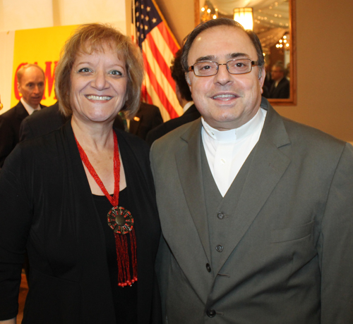 Malak Jadallah and Father Naim Khalil