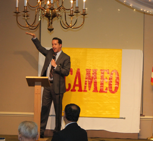 WKYC TV 3 news anchor Chris Tye giving keynote at CAMEO event