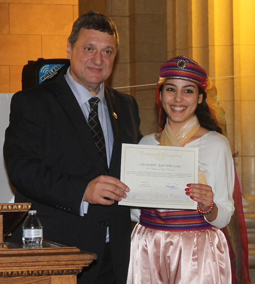 ALCC President Pierre Bejjani gave certificates to each of the members of the Ajyal Dancers