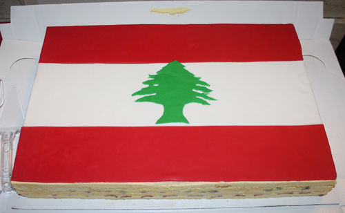 Lebanese Flag cake