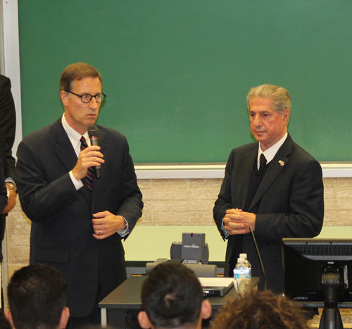 David Fleshler and President Amine Gemayel