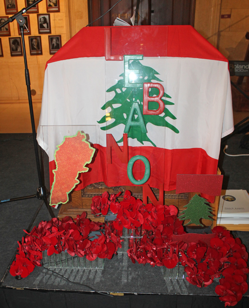 Lebanon Day banner in Cleveland City Hall