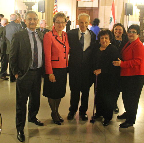 Congresswoman Marcy Kapture with honoree Yehia Shousher and family members