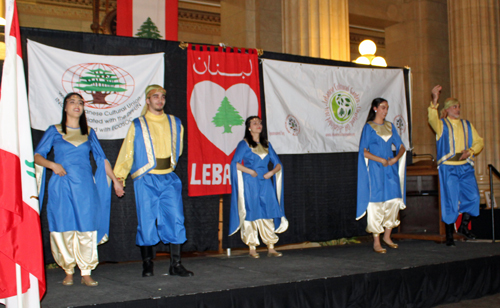 Ajyal Dabke Lebanese dancers at 2018 Lebanon Day in Cleveland