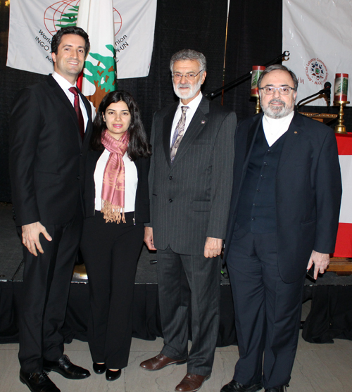 Richard and Mrs Anter, Mayor Frank Jackson and Fr. Naim Khalil