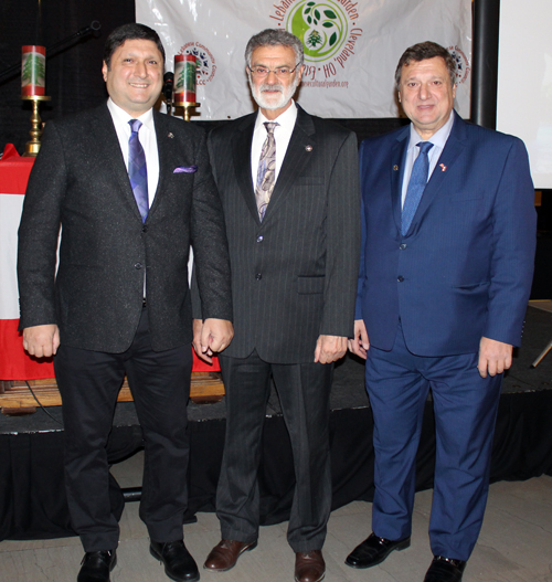 Mayor Frank Jackson with brothers Chafic and Pierre Bejjani