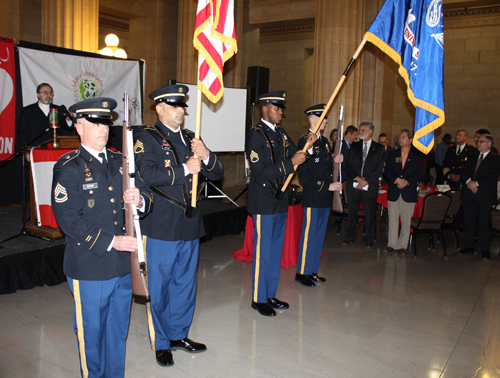 US Army Color Gurad and Fr. Naim Khalil