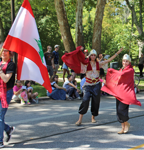 Cleveland Lebanese community marching in Parade of Flags on One World Day