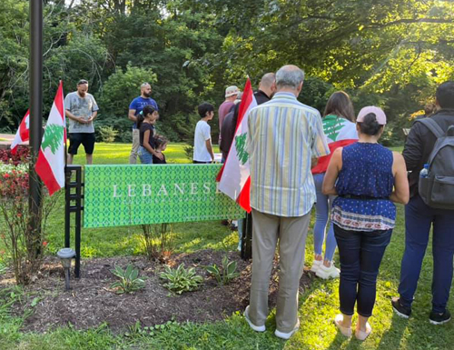 Beirut explosion rememberance in Lebanese Cultural Garden