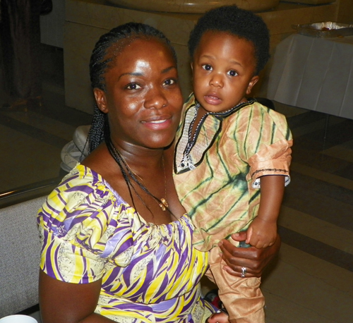 Joan Darkortey with son Rufus Jr.