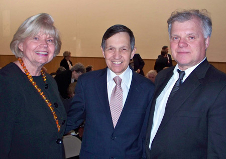 Ingrida Bublys, Honorary General Consul of the Republic of Lithuania, Congressman Dennis Kucinich and Algris Gudenas,  President of Cleveland Lithuanian Association